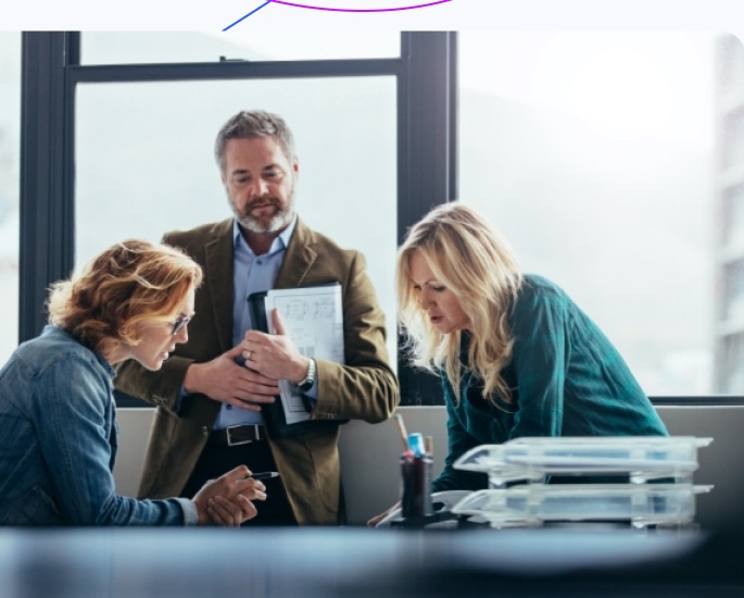 A planning session around a table